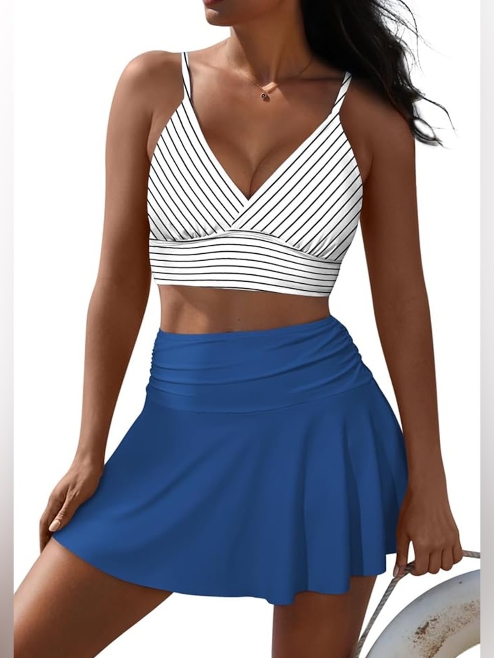 NEW 2 Piece Skirted Bikini Set Size XL 16
